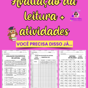 Avaliação de leitura + atividades