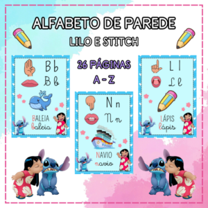 ALFABETO DE PAREDE - LILO E STITCH ✨🥰